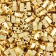 Miyuki half tila 5x2.4mm beads - 24kt Gold plated HTL-191